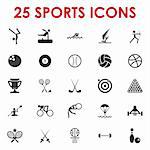 25 sports icons vector