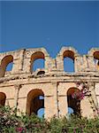 Windows Coliseum in the amphitheater of Tunisia