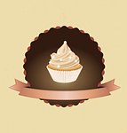cupcake card in vintage style a retro 3