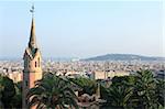 View of Barcelona from Park Guell, Spain