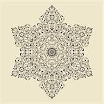 vector vintage hvintage highly detailed hexagon  snowflake, fully editable eps 8 file