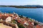 Panoramic View of Sibenik and Saint James Cathedral from Above, Croatia