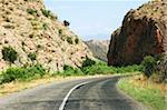 Turn of mountain road in Armenia.