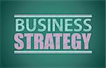 business strategy written on a blackboard illustration design