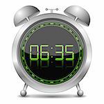 Digital alarm clock, vector eps10 illustration