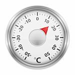 Round thermometer, vector eps10 illustration