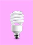 bulb isolated on pink background