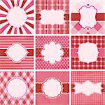 Vector set of valentine's day vintage backgrounds.