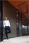 Portrait of Man Leaning Against Wall, Mannheim, Baden-Wurttemberg, Germany