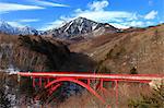 Higashisawa bridge in Hokuto, Yamanashi Prefecture