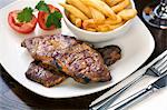 Beaf steak with chips