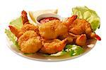 Battered Butterflied Shrimp with Dipping Sauce