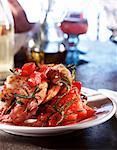 Shrimp, Tomato and Rosemary Bruschetta