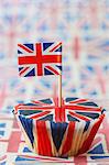 A Union Jack cupcake