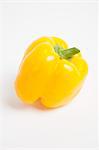 Close-up of yellow bell pepper over white background