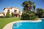 Swimming pool and Spanish villa