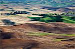 Aerial view of rolling landscape