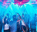 People dancing on dance floor of nightclub