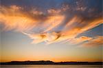 Sunset, Baja Peninsula, Gulf of California (Sea of Cortez), Baja California, Mexico, North America