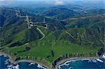 View of Wellington from the air, North Island, New Zealand, Pacific