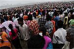 People come together in large numbers for Ganesh immersion, Mumbai, Maharashtra, India, Asia