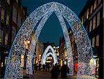 Christmas lights on South Molton Street, London, England, United Kingdom, Europe