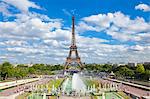 Eiffel Tower and the Trocadero Fountains, Paris, France, Europe