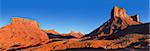 Red Sandstone Rock, Castle Valley at sunset, near Moab, Utah, United States of America, North America