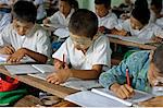 Primary school, Thet Kel Kyin village, Indaw area. Sagaing Division, Republic of the Union of Myanmar (Burma), Asia