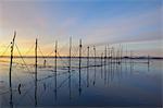 Salmon fishing nets, Solway Firth, near Creetown, Dumfries and Galloway, Scotland, United Kingdom, Europe