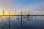 Salmon fishing nets, Solway Firth, near Creetown, Dumfries and Galloway, Scotland, United Kingdom, Europe