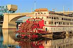 Delta Queen Riverboat and Market Street Bridge, Chattanooga, Tennessee, United States of America, North America