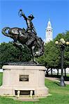 Broncho Buster sculpture in the Civic Center Cultural Complex, Denver, Colorado, United States of America, North America