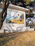 Picture of Kim Il Sung as a boy, Mangyondae Revolutionary site, the birthplace of President Kim Il Sung, Pyongyang, Democratic People's Republic of Korea (DPRK), North Korea, Asia