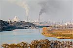 Elevated view towards the Pyongyang skyline, Democratic People's Republic of Korea (DPRK), North Korea, Asia