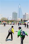 Roller skating, Pyongyang, Democratic People's Republic of Korea (DPRK), North Korea, Asia