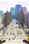 City streets, Hamhung, Democratic People's Republic of Korea (DPRK), North Korea, Asia