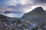 Mountain scenery on the island of Streymoy, Faroe Islands, Denmark, Europe