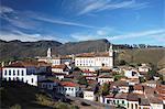 View of Ouro Preto, UNESCO World Heritage Site, Minas Gerais, Brazil, South America