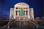 Teatro Amazonas (Opera House) at dusk, Manaus, Amazonas, Brazil, South America