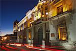Casa Nacional de la Moneda (National Mint Museum) at dusk, Potosi, UNESCO World Heritage Site, Bolivia, South America