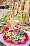 Colourful confectionery in Witches' Market, La Paz, Bolivia, South America