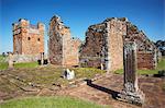 Ruins of Jesuit mission at Trinidad (La Santisima Trinidad de Parana), UNESCO World Heritage Site, Parana Plateau, Paraguay, South America