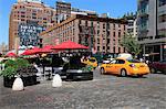 Pedestrian Plaza, Hudson Street, Meatpacking District, Manhattan, New York City, United States of America, North America