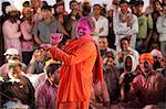 Celebrating Holi festival, Nandgaon, Uttar Pradesh, India, Asia