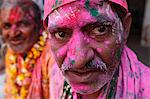 Hindus celebrating Holi festival, Dauji, Uttar Pradesh, India, Asia