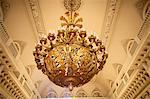 Ceiling light in Arms Room, Winter Palace, Hermitage Museum, St. Petersburg, Russia, Europe