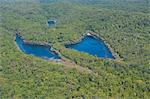 Aerial of the Butterfly Lakes, Fraser Island, UNESCO World Heritage Site, Queensland, Australia, Pacific