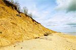 Severe erosion of loose Quaternary glacial sands on this coast that has retreated more than 500m since the1830s, Covehithe, Suffolk, England, United Kingdom, Europe