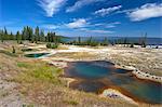 Blue Funnel spring, West Thumb Geyser Basin, Yellowstone National Park, UNESCO World Heritage Site, Wyoming, United States of America, North America